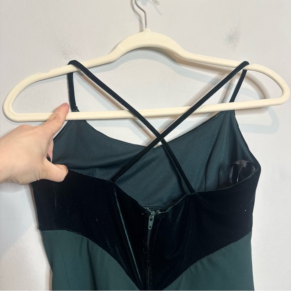 VTG Y2K 90s Velvet Neck Scarf Midi Dress Fairy Grunge Whimsigoth Formal 4/6 - Picture 10 of 13